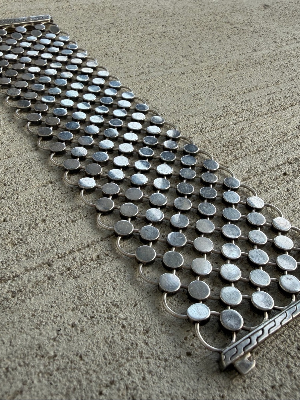 Rare John Hardy Dot Wide Cuff Bracelet 925 Sterling Silver 18K Gold 6 Dot 74.5g - Picture 5 of 12
